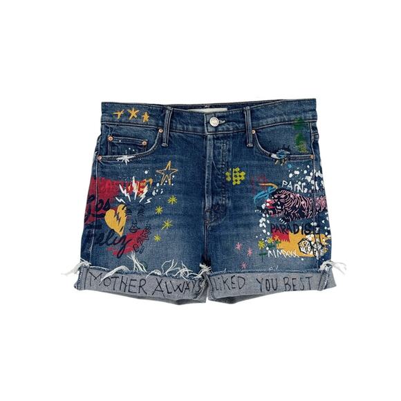 MOTHER The Vagabond Cuffed Shorts in Spooky Voodoo 25 - Picture 3 of 15